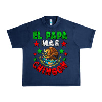 Navy El Papa Mas Chingon Mexican Urban Heavy Tee - LillyAllenDesigns