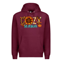 Burgundy Cozy season Thanksgiving Premium Hoodie - NancyCooperArtShop