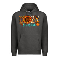 Charcoal Heather Cozy season Thanksgiving Premium Hoodie - NancyCooperArtShop