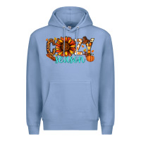 Colony Blue Cozy season Thanksgiving Premium Hoodie - NancyCooperArtShop