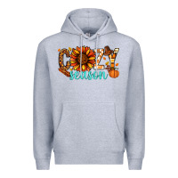 Heather Grey Cozy season Thanksgiving Premium Hoodie - NancyCooperArtShop