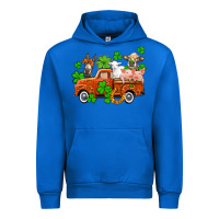 Cobalt St. Patrick's farm animals and truck Urban Hoodie - OliviaCreatesArt