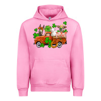 Fuchsia Pink St. Patrick's farm animals and truck Urban Hoodie - OliviaCreatesArt