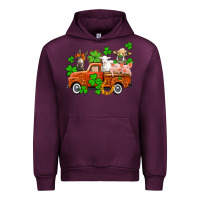 Mauve Wine St. Patrick's farm animals and truck Urban Hoodie - OliviaCreatesArt