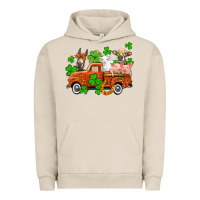 Pigment French Oak St. Patrick's farm animals and truck Urban Hoodie - OliviaCreatesArt