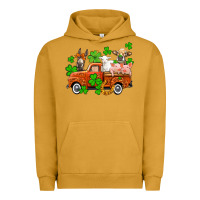 Pigment Peanut Butter St. Patrick's farm animals and truck Urban Hoodie - OliviaCreatesArt