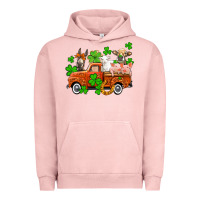 Pigment Salmon St. Patrick's farm animals and truck Urban Hoodie - OliviaCreatesArt
