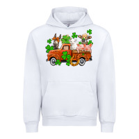 White St. Patrick's farm animals and truck Urban Hoodie - OliviaCreatesArt