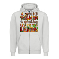 Dove Grey a black women is speaking listen and learn Zipper Hoodie - LillyAllenDesigns