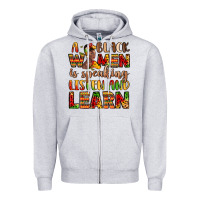 Heather Grey a black women is speaking listen and learn Zipper Hoodie - LillyAllenDesigns