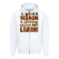 White a black women is speaking listen and learn Zipper Hoodie - LillyAllenDesigns