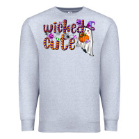 Heather Grey wicked cute Premium Sweatshirt - NancyCooperArtShop