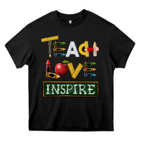 Black teach love inspire Heavy Core Tee - BarkalooDesign