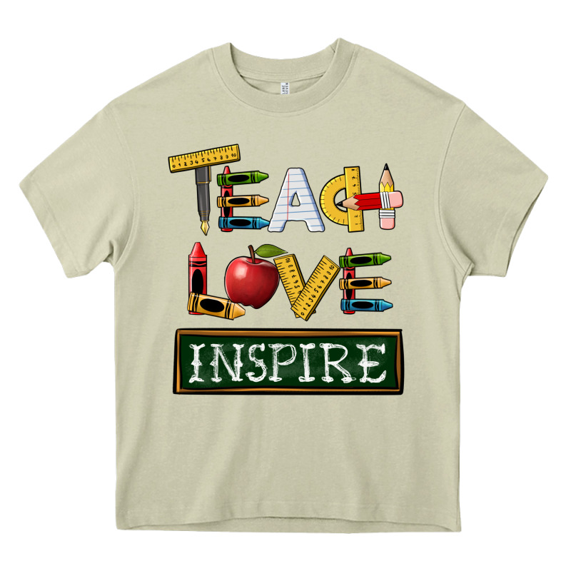 Teach Love Inspire Heavy Core Tee by BarkalooDesign | Teevron
