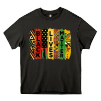 Asphalt junetheenth black livesmatter brush stroke Heavy Core Tee - HRA Design Shop