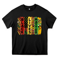 Black junetheenth black livesmatter brush stroke Heavy Core Tee - HRA Design Shop