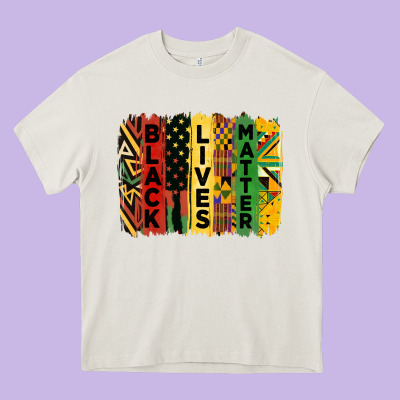 Junetheenth Black Livesmatter Brush Stroke Heavy Core Tee Designed By Hra Design Shop
