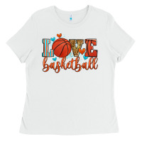 White love basketball Ladies Tee - Zillion Design Studio
