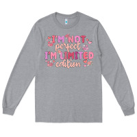 Heather Grey i'm not perfect i'm limited edition Long Sleeve Tee - MaliasSmallBusiness