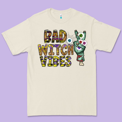 Bad Witch Vibes Premium Tee Designed By Cowhidedigitalart