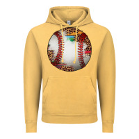 Vintage Mustard western baseball leopard serape pattern Vintage Hoodie - Artiststas