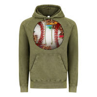 Vintage Olive western baseball leopard serape pattern Vintage Hoodie - Artiststas