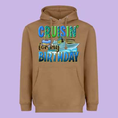 Cruisin' For My Birthday Heavyweight Hoodie Designed By Texasbilliewilder