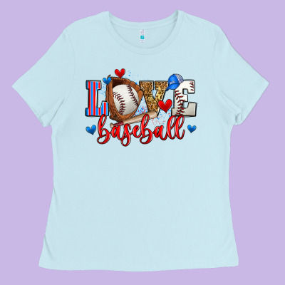 Love Baseball Ladies Tee Designed By Zillion Design Studio
