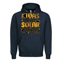 Navy i was there solar eclipse 2024 Zipper Hoodie - LillyAllenDesigns