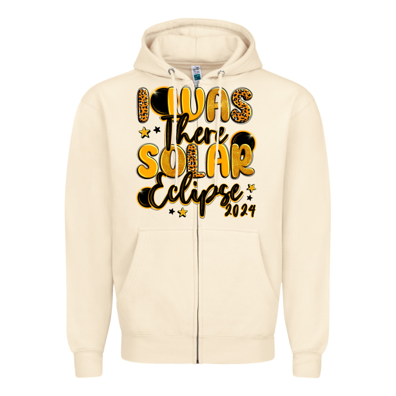 I Was There Solar Eclipse 2024 Zipper Hoodie by LillyAllenDesigns | Teevron