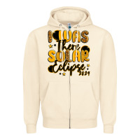 Sandshell i was there solar eclipse 2024 Zipper Hoodie - LillyAllenDesigns