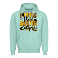 Seafoam i was there solar eclipse 2024 Zipper Hoodie - LillyAllenDesigns