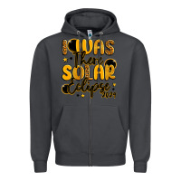 Smoke i was there solar eclipse 2024 Zipper Hoodie - LillyAllenDesigns