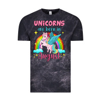 Cloud Black unicorns are born in august Vintage Tee - Jasminsmagicworld