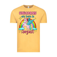 Vintage Mustard unicorns are born in august Vintage Tee - Jasminsmagicworld