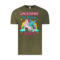 Vintage Olive unicorns are born in august Vintage Tee - Jasminsmagicworld