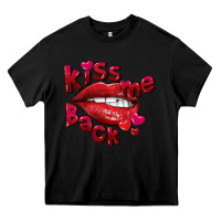 Black kiss me back Heavy Core Tee - FaDigitalArtStudio