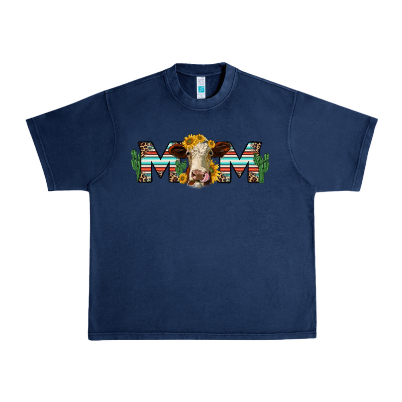 Sunflower Hereford Cattle And Cactus  Mom Urban Heavy Tee by Jasminsmagicworld | Teevron
