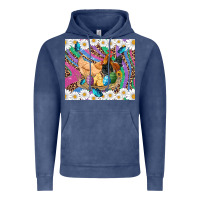 Vintage Denim easter farm chicken chick rooster daisys butterfly sunflower eggs glit Vintage Hoodie - Artiststas