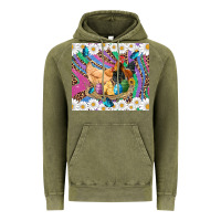 Vintage Olive easter farm chicken chick rooster daisys butterfly sunflower eggs glit Vintage Hoodie - Artiststas