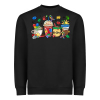 Black autism awareness day coffee cups Heavyweight Sweatshirt - MaliasSmallBusiness