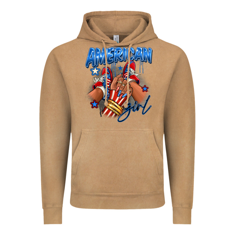 Afro American Girl Sneakers Vintage Hoodie by RanaPortraitStore | Teevron