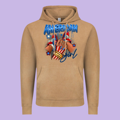 Afro American Girl Sneakers Vintage Hoodie Designed By Ranaportraitstore