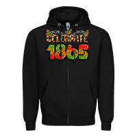 Black celebrate 1865 juneteenth Zipper Hoodie - LillyAllenDesigns