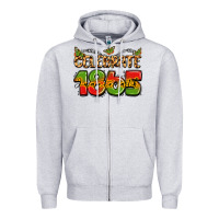 Heather Grey celebrate 1865 juneteenth Zipper Hoodie - LillyAllenDesigns