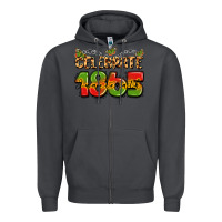 Smoke celebrate 1865 juneteenth Zipper Hoodie - LillyAllenDesigns
