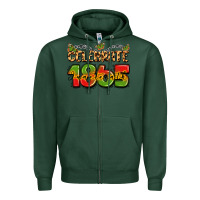 Sports Green celebrate 1865 juneteenth Zipper Hoodie - LillyAllenDesigns