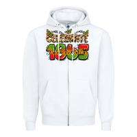 White celebrate 1865 juneteenth Zipper Hoodie - LillyAllenDesigns