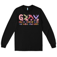 Black god is greater than the highs and lows Long Sleeve Tee - MaliasSmallBusiness
