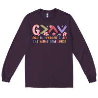 Plum god is greater than the highs and lows Long Sleeve Tee - MaliasSmallBusiness